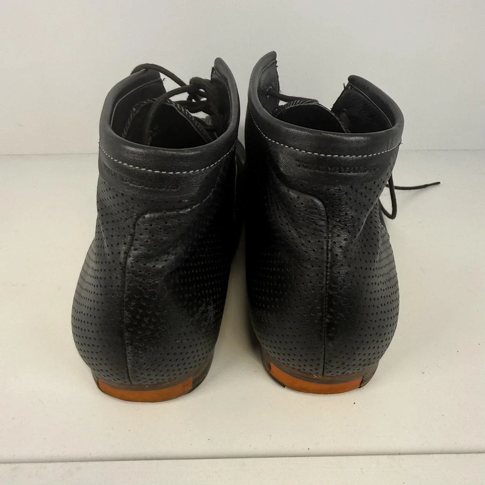 Adidas x Y-3 Yohji Yamamoto Boots Mens 10.5 Black Leather Denim Chukka Lace Up